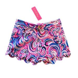 🌺 NWT Lilly Pulitzer Buttercup Knit Shorts Raz Berry Flamingoals Women’s Size 0